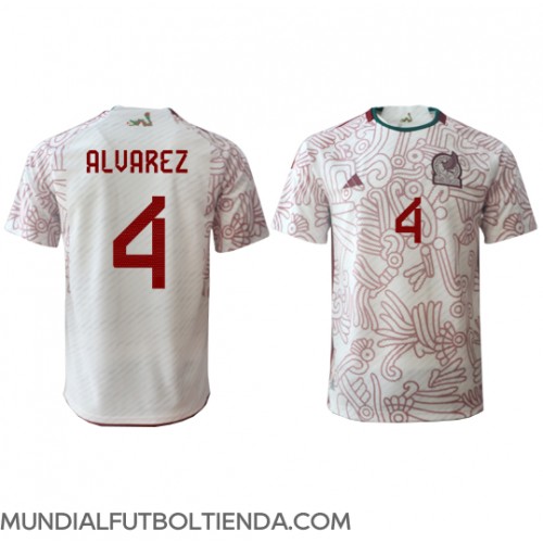 Camiseta México Edson Alvarez #4 Segunda Equipación Replica Mundial 2022 mangas cortas